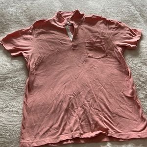 Men’s penguin pink collared polo